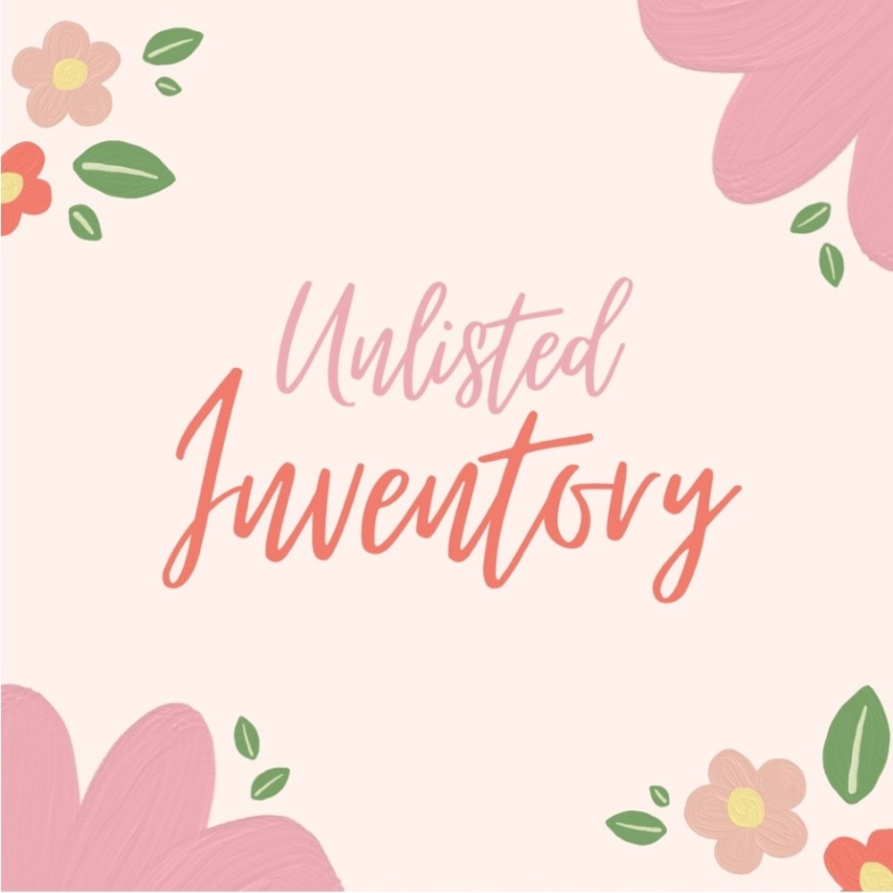 Anything marked UNLISTED is 50% off Makeup 50% off
Jewelry 
All accessories